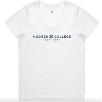 MAPLE 4023 WHITE V NECK TEE (L)