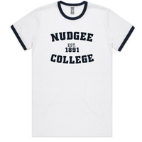 STAPLE 5053 WHITE/NAVY TRIM TEE (M)