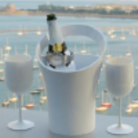 NC ICE BUCKET & 2 GOBLETS SET