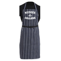 BBQ BUTCHERS STRIPE NAVY & WHITE APRON