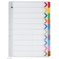 DIVIDERS 10 TAB SUB