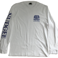 NUDGEE WHITE LONG SLEEVE TEE MENS